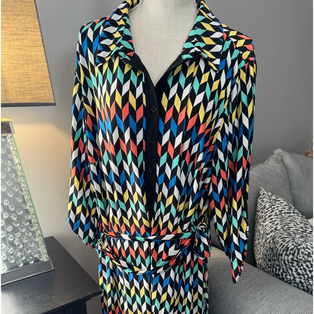 Ladies three-quarter elbow length rayon dress